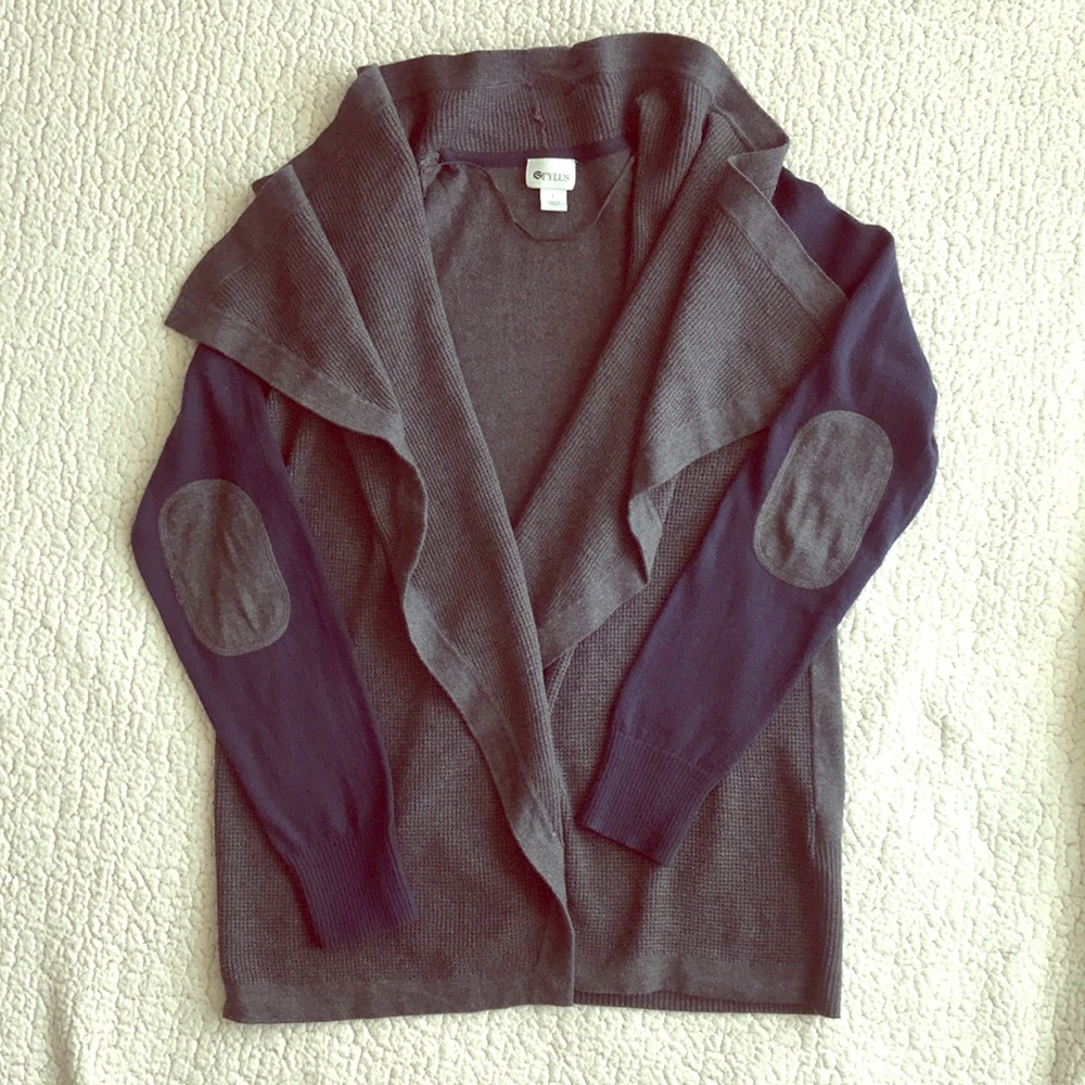 Navy/Grey Sweater Cardigan